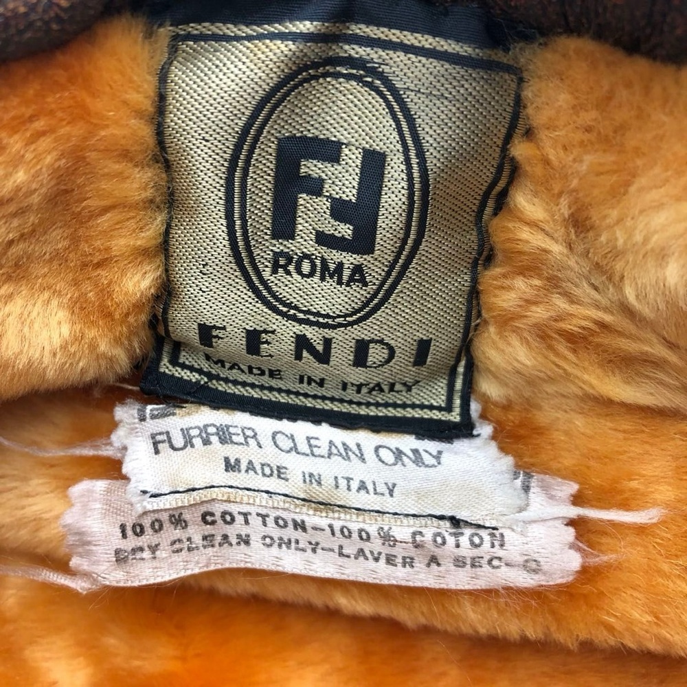 Fendi FENDI Mouton SAFARI Print Tote Bag Vintage RARE LIMITED ED Sheepskin - Picture 13 of 13